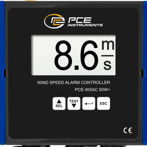 Wind Speed Meter Alarm / Wind Alarm Controller PCE-WSAC 50W+ 230