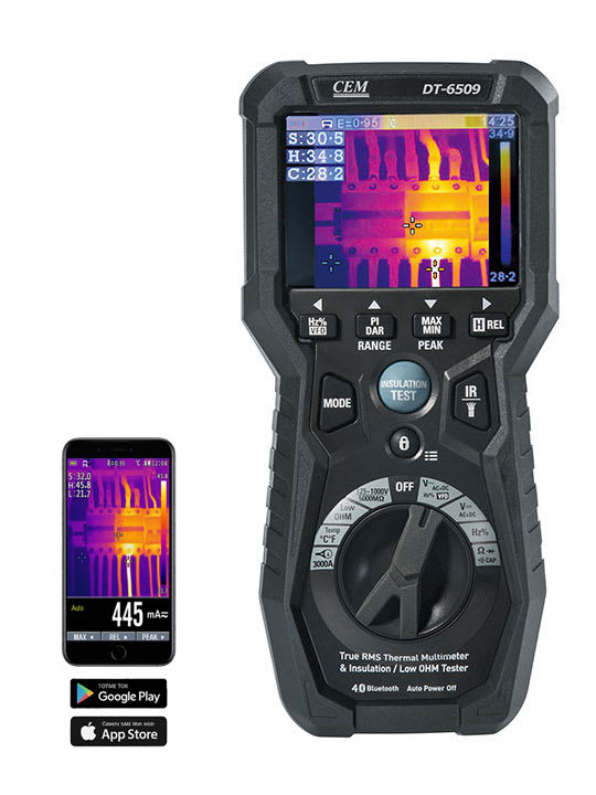 Thermal Imaging Insulation Tester & Multimeter CEM DT-6509