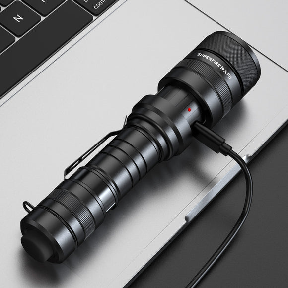 LED Inspection Flashlight 900 Lumens Rechargeable Torch F5