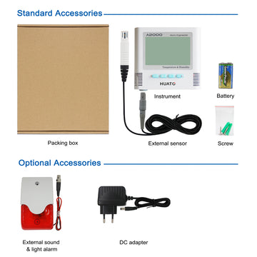 Digital Thermo-Hygrometer Alarm A2000 Series - 0