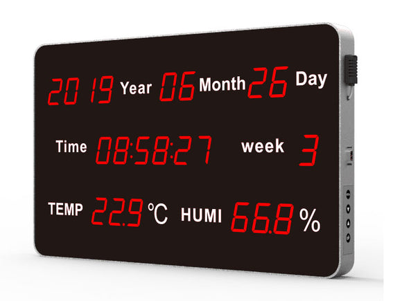 Large LED Temperature & Humidity Display | Wall-Mounted Environmental Transmitter – HE-Series