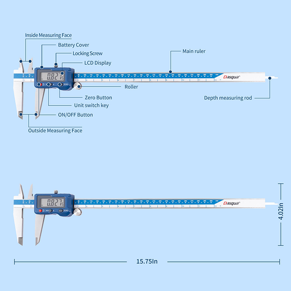 Digital Caliper 300mm High Precision 0.01mm IP67 Pro Series 2000-2015