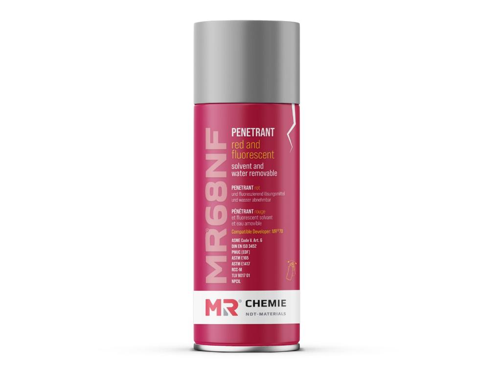 Penetrant Testing – Water Washable Penetrant | Red & Fluorescent, Solvent & Water Removable 400ml MR68NF