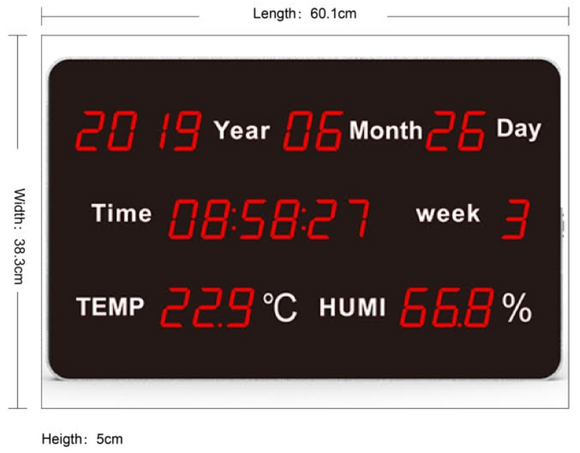 Large LED Temperature & Humidity Display HE-Series