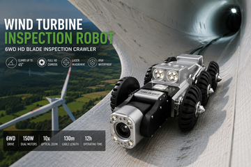 Wind Turbine Inspection Robot – 6WD HD PTZ Blade Inspection Crawler - 0