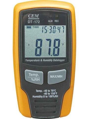 CEM DT-172 temperature and humidity data logger