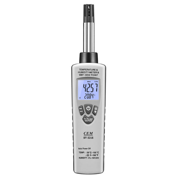 CEM DT-321S temperature and humidity meter