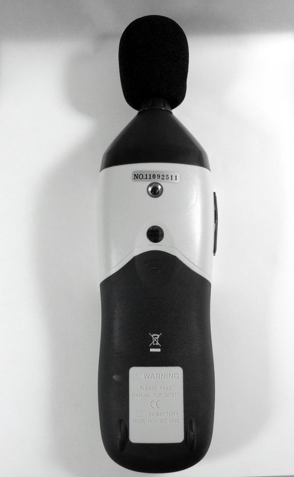 CEM DT-8852 sound level meter rear view
