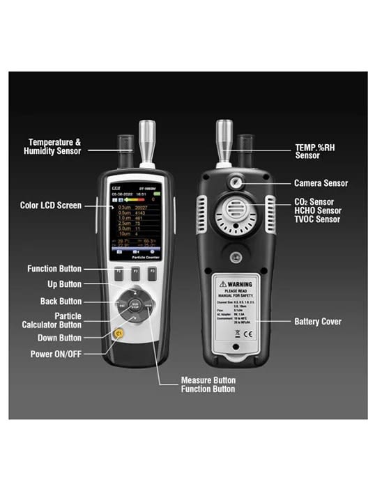 CEM DT-9880M and DT-9883M air quality measurement