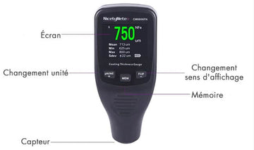 NicetyMeter CM8806FN coating thickness gauge in use