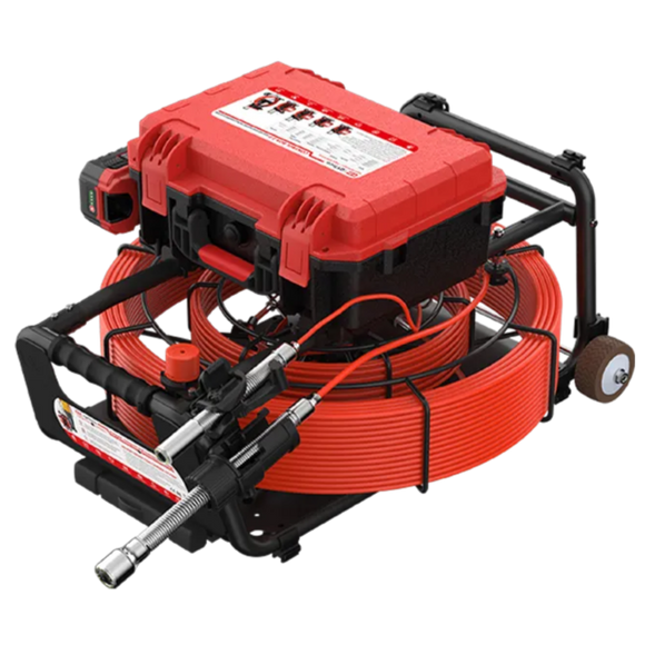 80m Dual Reel Pipe Inspection Camera 30m Inner, Sewer Camera System Self-Leveling 512Hz Sonde Compatible QY6689D