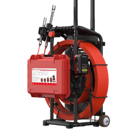 80m Dual Reel Pipe Inspection Camera 30m Inner, Sewer Camera System Self-Leveling 512Hz Sonde Compatible QY6689D