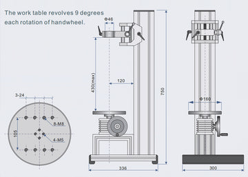 Mikrometry EST-TT2 vertical torque test stand detail