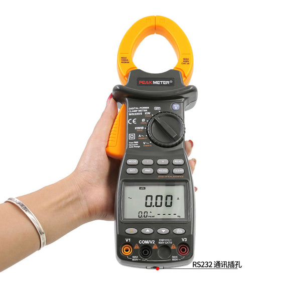 PEAKMETER MS2205 power clamp meter and supplied accessories