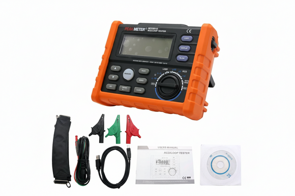 PEAKMETER MS5910 RCD loop tester and accessories