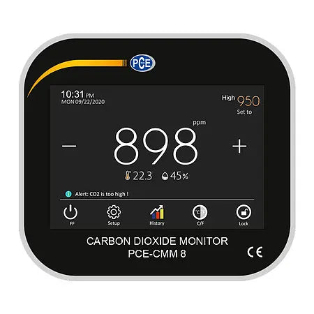 Air Quality Meter PCE-CMM 8-ICA incl. ISO Calibration Certificate