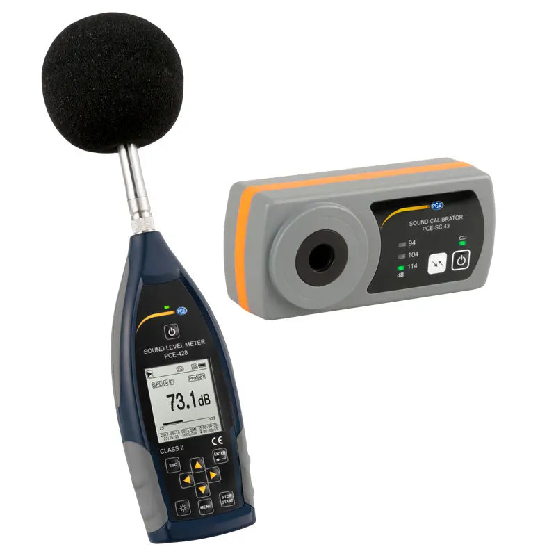 Class 2 SPL Meter PCE-428-KIT-N with Sound Calibrator - 0