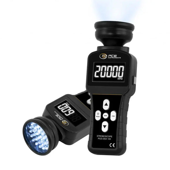 Condition Monitoring Stroboscope | Digital Rotational Speed & Vibration Analyzer – PCE-DSX 100