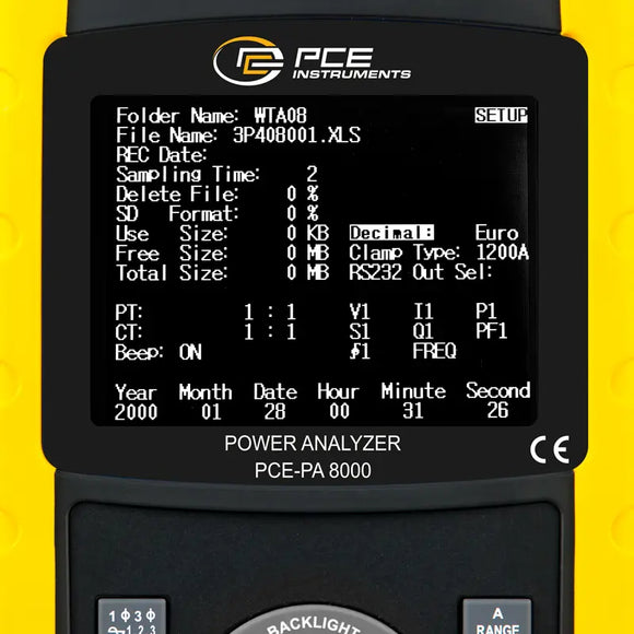 Current Clamp | Power Analyzer Clamp Meter – PCE-PA 8000