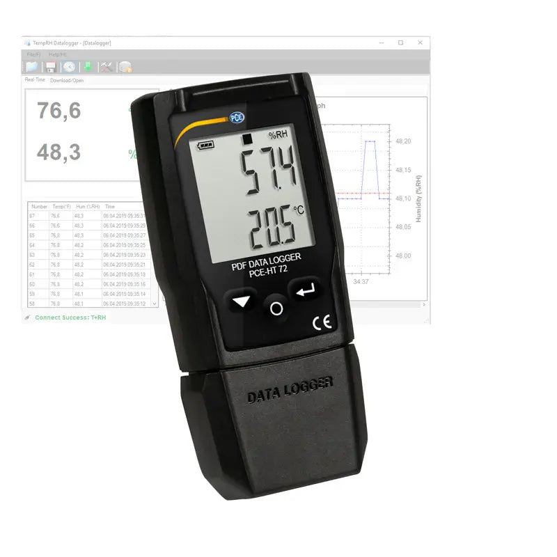 Data Logger for Temperature and Humidity PCE-HT 72-ICA incl ISO Calibration Cert - 0