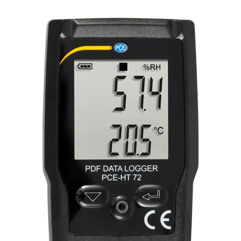 Data Logger for Temperature and Humidity PCE-HT 72-ICA incl ISO Calibration Cert