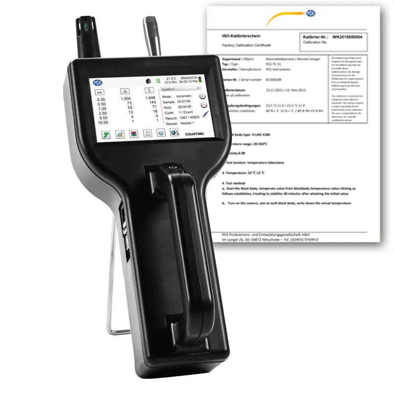 Dust Measuring Device PCE-PQC 10 EU (with ISO Calibration) - 0