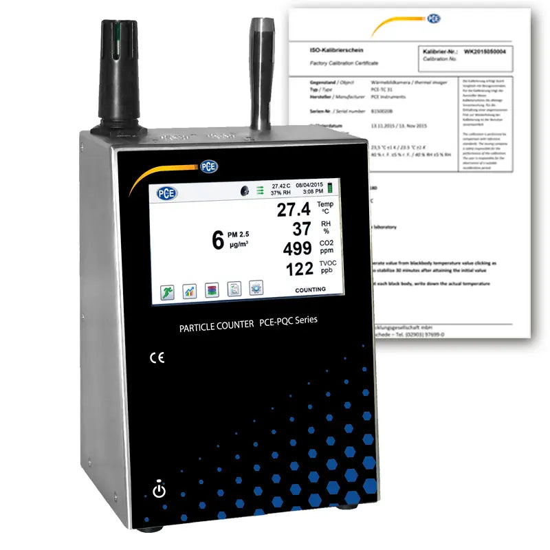 Dust Measuring Device PCE-PQC 22 EU (with ISO Calibration Certificate)