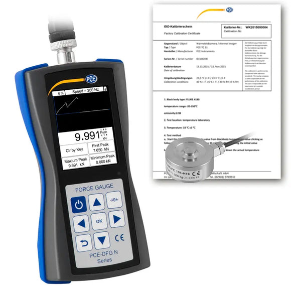Force Gauge | Digital Force Tester (0–50K Range) – PCE-DFG NF Series