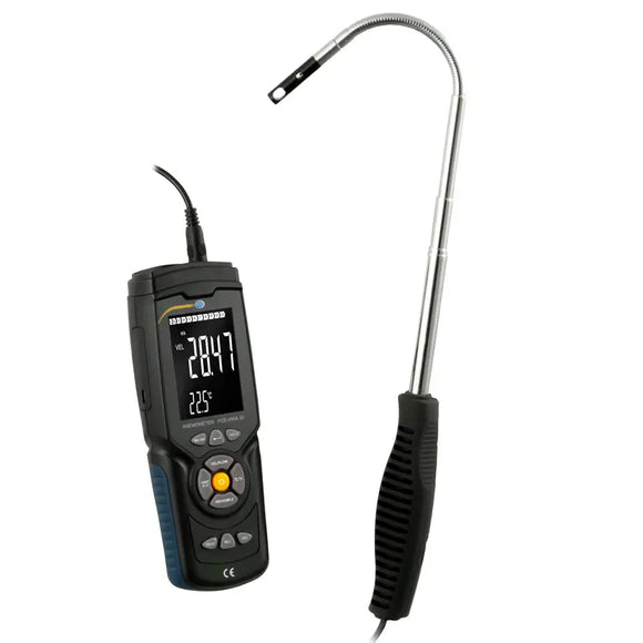 Hot Wire Anemometer | Air Velocity & Temperature Meter – PCE-HWA 30