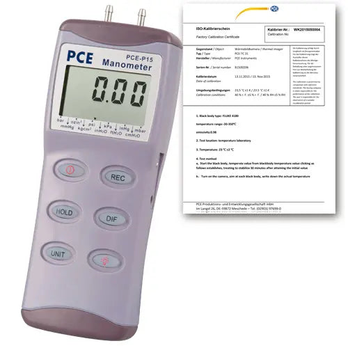 Differential Pressure Meter / Pressure Gauge PCE-P15