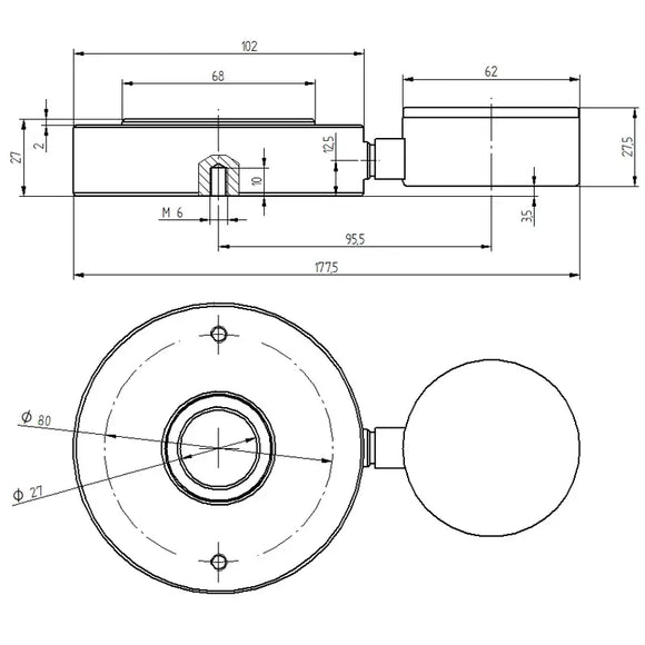 Hydraulic Force Gauge | Compression & Tension Measurement Device – PCE-HFG 2.5K-E100