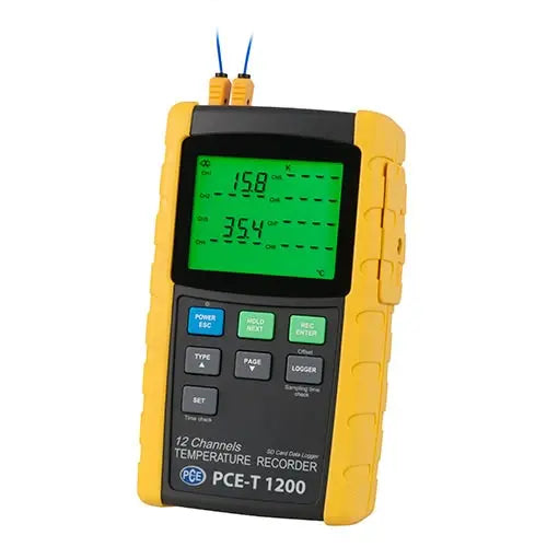 Multi-Channel Temperature Data Logger | Thermocouple Recorder with USB & Software – PCE-T 1200