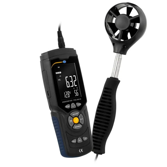 Air Velocity Meter | Multifunction Anemometer for Airflow & Temperature – PCE-AM 45