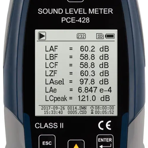 Class 1 Sound Level Meter Kit PCE-428-EKIT