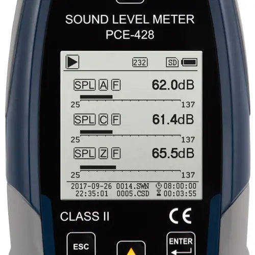 Class 1 Sound Level Meter Kit PCE-428-EKIT