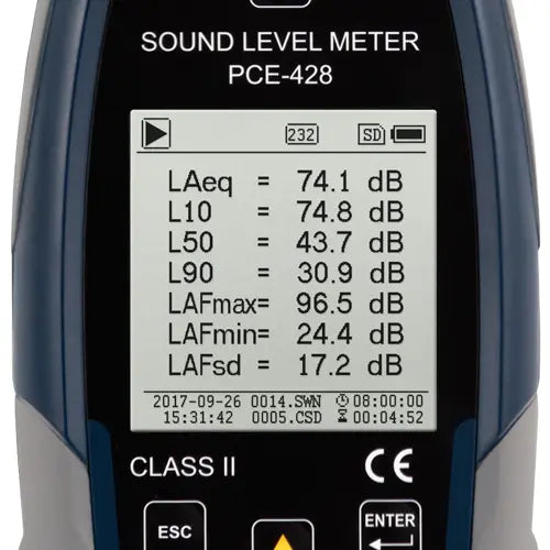 Class 1 Sound Level Meter Kit PCE-428-EKIT