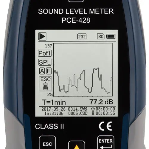 Class 1 Sound Level Meter Kit PCE-428-EKIT