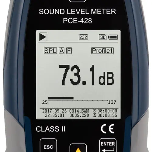 Class 1 Sound Level Meter Kit PCE-428-EKIT