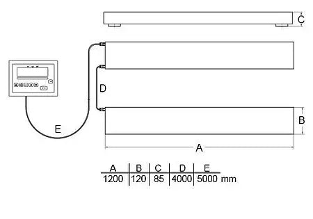 Weighing Beams | Industrial Pallet Scale Set – PCE-SW 1500N