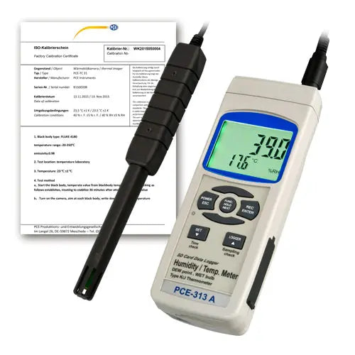 Temperature Data Logger PCE-313A-ICA incl. ISO Calibration Certificate