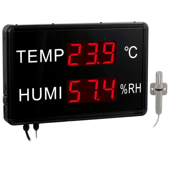 Wall Mount Temperature Meter | Large Digital Display with Alarm – PCE-G 2