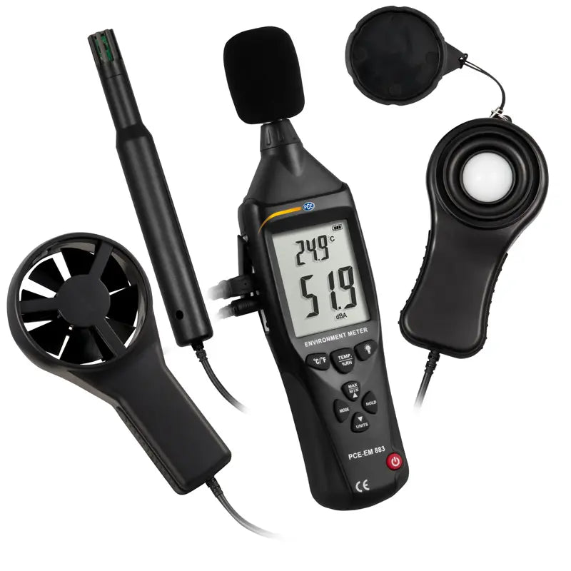 Multifunctional Sound Anemometer Lux Temperature Meter PCE-EM 883