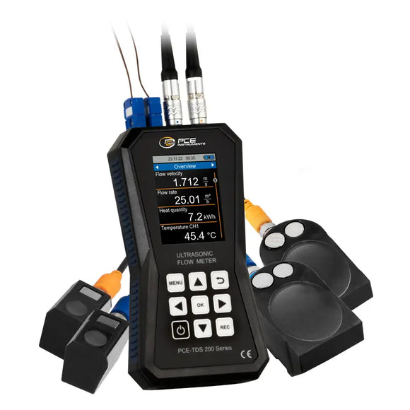 Ultrasonic Flow Meter | Portable Flow Measurement Device (DN15-6000) – PCE-TDS 200