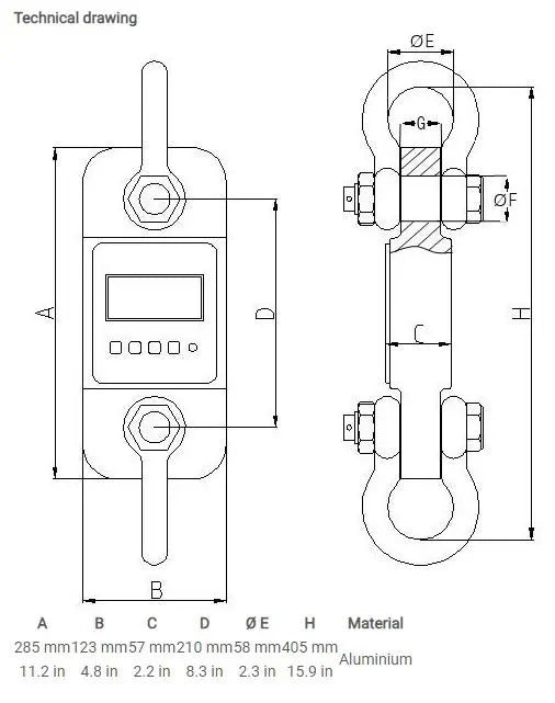 Weighing Hook | Digital Crane Scale & Hanging Force Gauge – PCE-DDM 5