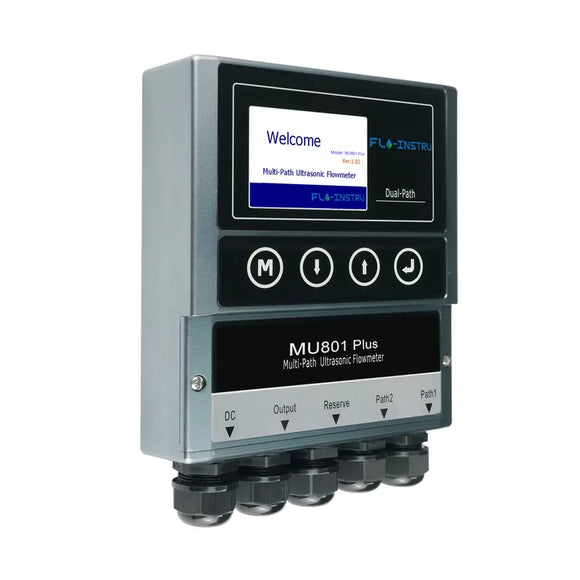Multi-Path Ultrasonic Flow Meter | High-Accuracy Transit-Time Flow Analyzer – MU801 Plus