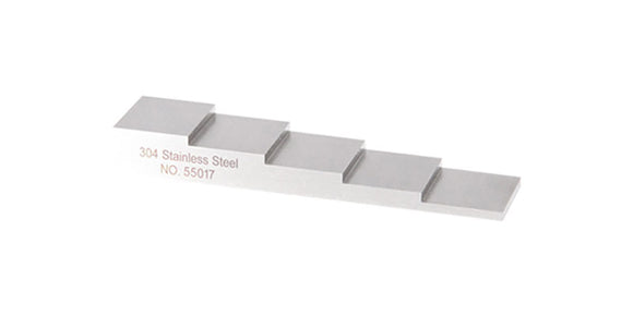 Yushi 5-step ultrasonic thickness calibration block in stainless steel
