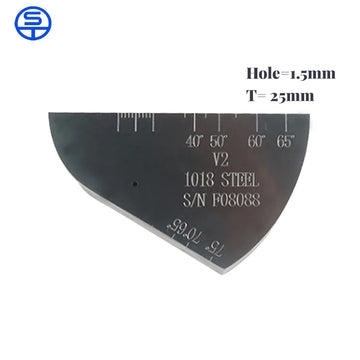 Yushi V2 calibration block, 25 mm thick with 1.5 mm hole